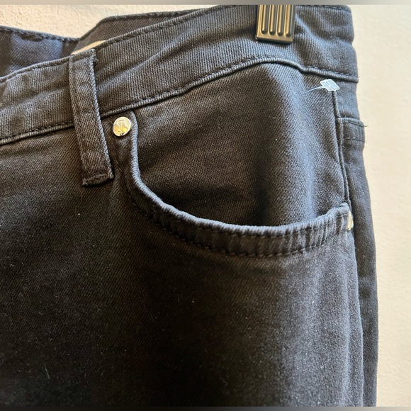 Anthropologie PILCRO Letterpress Cropped Studded Ruffled Black Jeans - Picture 6 of 10